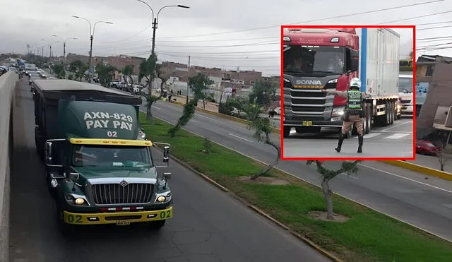 La restricción temporal está dirigida a vehículos de carga y mercancías mayores a 6.5 toneladas. Foto: Composición LR La restricción temporal está dirigida a vehículos de carga y mercancías mayores a 6.5 toneladas. Foto: Composición LR
