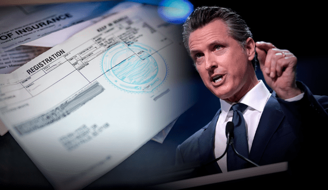 En California, una ley firmada por Gavin Newsom exige mayores costos a conductores por requisitos vehiculares.