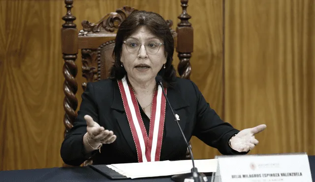 Fiscal Delia Espinoza se enfrenta a las contrarreformas del Congreso. Foto: Marco Cotrina / LR Fiscal Delia Espinoza se enfrenta a las contrarreformas del Congreso. Foto: Marco Cotrina / LR