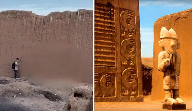 Con un spray de color negro, el joven hizo un dibujo que indignó a los peruanos, sobre todo por atentar contra el patrimonio cultural del Perú. Foto: composición LR/ Serturista.com Con un spray de color negro, el joven hizo un dibujo que indignó a los peruanos, sobre todo por atentar contra el patrimonio cultural del Perú. Foto: composición LR/ Serturista.com