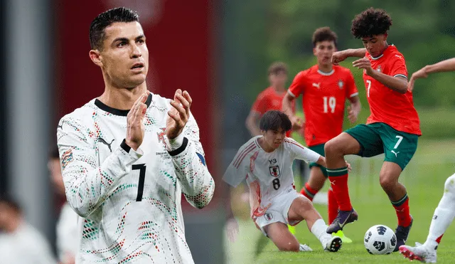 Cristiano Ronaldo expresó su felicidad al ver a su menor hijo debutando en la selección de Portugal. Foto: composición LR/X