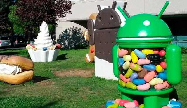 En las oficinas de Google, habían estatuas que mostraban los distintos postres. En las oficinas de Google, habían estatuas que mostraban los distintos postres.