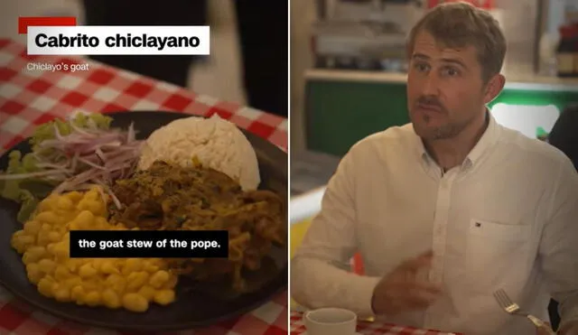 La insólita reacción de un periodista de la CNN tras probar el plato favorito del Papa León XIV en Chiclayo: "Sabe al Cielo". Foto: composición LR/CapturaCNN. La insólita reacción de un periodista de la CNN tras probar el plato favorito del Papa León XIV en Chiclayo: "Sabe al Cielo". Foto: composición LR/CapturaCNN.