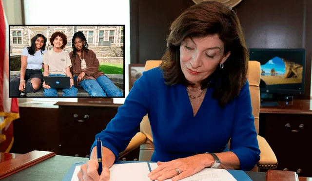 Ley firmada por Kathy Hochul permite que estudiantes vayan gratis a la universidad. Ley firmada por Kathy Hochul permite que estudiantes vayan gratis a la universidad.
