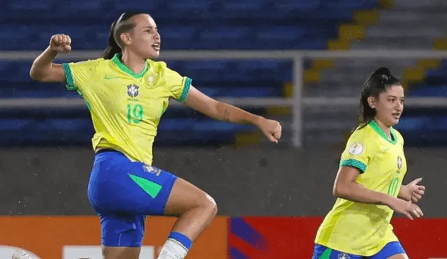 Brasil derrotó 4-0 a Perú por el Sudamericano Femenino Sub-17. Foto: Conmebol Brasil derrotó 4-0 a Perú por el Sudamericano Femenino Sub-17. Foto: Conmebol
