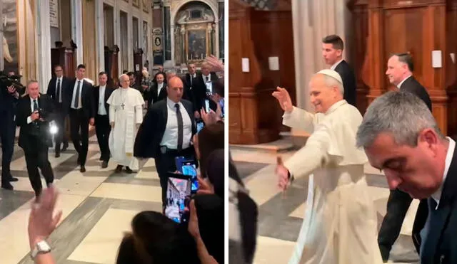 El papa León XIV sorprendió a los fieles con su peculiar saludo de 'chocala', muy usado en Perú. Foto: composición LR/ TikTok/ @aliciaamorales El papa León XIV sorprendió a los fieles con su peculiar saludo de 'chocala', muy usado en Perú. Foto: composición LR/ TikTok/ @aliciaamorales