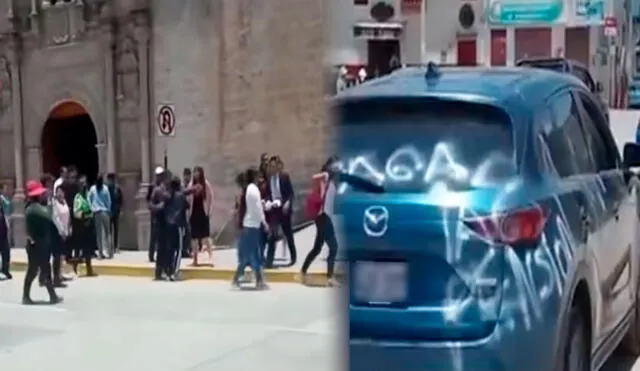 Las imágenes sorprendieron a los usuarios en redes sociales, pues nadie imaginó que la madre del hijo del novio se presentara en plena boda. Foto: composición LR/ TikTok/ @contactodirecto Las imágenes sorprendieron a los usuarios en redes sociales, pues nadie imaginó que la madre del hijo del novio se presentara en plena boda. Foto: composición LR/ TikTok/ @contactodirecto