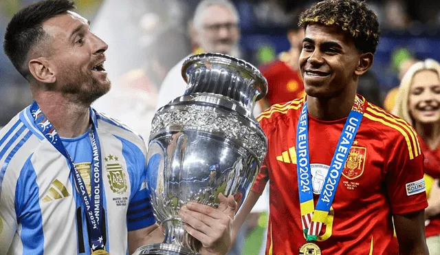 Lionel Messi y Lamine Yamal se formaron en las divisiones menores del FC Barcelona. Foto: composición LR/EFE/Twitter