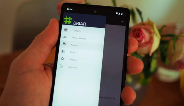 Briar está disponible en Play Store. No se encuentra en App Store. Briar está disponible en Play Store. No se encuentra en App Store.