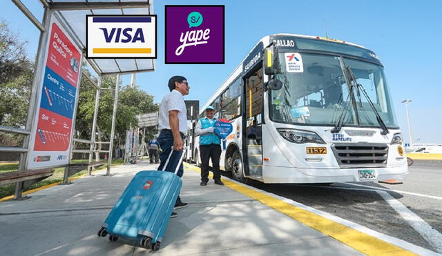 Buses del AeroDirecto aceptan pagos con Yape y tarjeta Visa. Buses del AeroDirecto aceptan pagos con Yape y tarjeta Visa.