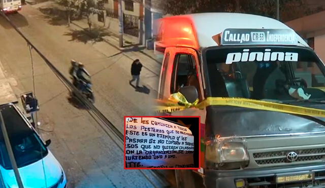 Los autores del ataque contra la combi en Independencia habrían enviado amenazas previos al crimen. Foto. Composición LR Los autores del ataque contra la combi en Independencia habrían enviado amenazas previos al crimen. Foto. Composición LR