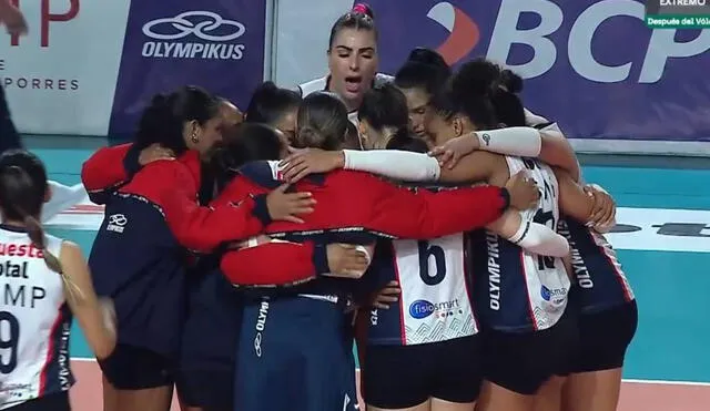 La Universidad San Martín se quedó con el partido de vuelta por el tercer lugar de la Liga Peruana de Vóley. Foto: captura/Movistar Deportes La Universidad San Martín se quedó con el partido de vuelta por el tercer lugar de la Liga Peruana de Vóley. Foto: captura/Movistar Deportes