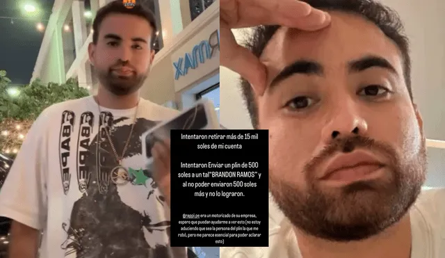César BK denuncia intento de robo de S/ 15 mil tras hurto de su celular vinculado a repartidor de delivery. Foto: Composición LR/captura de pantalla/Instagram César BK denuncia intento de robo de S/ 15 mil tras hurto de su celular vinculado a repartidor de delivery. Foto: Composición LR/captura de pantalla/Instagram