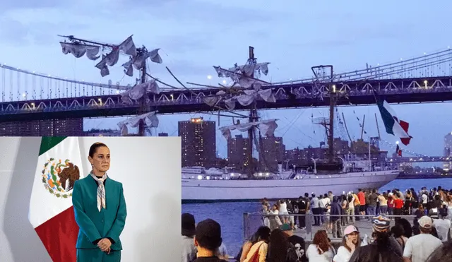 El Buque Escuela Cuauhtémoc colisionó con el Puente de Brooklyn durante una maniobra de salida en Nueva York. El Buque Escuela Cuauhtémoc colisionó con el Puente de Brooklyn durante una maniobra de salida en Nueva York.