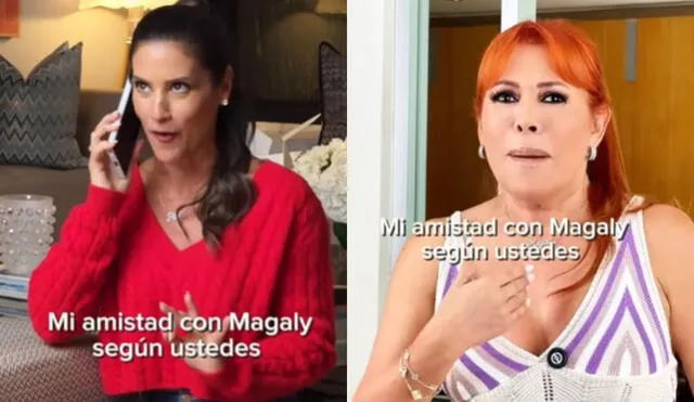 María Pía Copello hizo una divertida parodia en redes sobre su amistad con Magaly Medina. Foto: Composición LR/difusión María Pía Copello hizo una divertida parodia en redes sobre su amistad con Magaly Medina. Foto: Composición LR/difusión