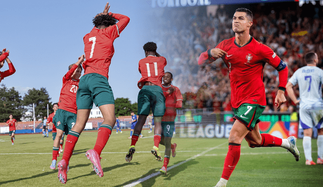El hijo de Cristiano Ronaldo le hizo un homenaje a su padre en su primer gol con Portugal. Foto: Cabine Sport El hijo de Cristiano Ronaldo le hizo un homenaje a su padre en su primer gol con Portugal. Foto: Cabine Sport