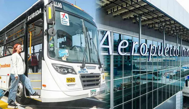 El MTC y la ATU han habilitado el Aerodirecto, un sistema exclusivo de transporte público, para que los pasajeros puedan llegar al aeropuerto Jorge Chávez. Foto: composición LR/MTC/Andina El MTC y la ATU han habilitado el Aerodirecto, un sistema exclusivo de transporte público, para que los pasajeros puedan llegar al aeropuerto Jorge Chávez. Foto: composición LR/MTC/Andina