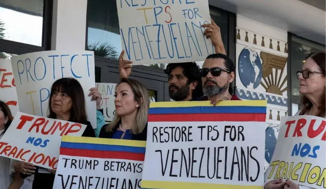 Decenas de venezolanos en EE.UU. se unen en contra de fallo de la Corte Suprema de eliminar el TPS. Decenas de venezolanos en EE.UU. se unen en contra de fallo de la Corte Suprema de eliminar el TPS.