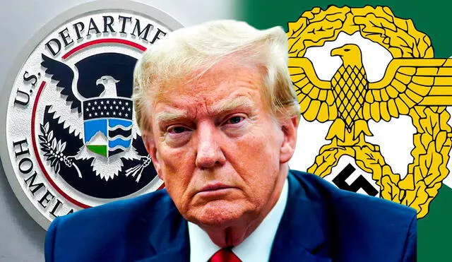 Redadas del ICE bajo ordenes de Donal Trump fueron comparadas con tácticas oficiales nazi. Foto: Composición LR/Youtube/KATV/AFP Redadas del ICE bajo ordenes de Donal Trump fueron comparadas con tácticas oficiales nazi. Foto: Composición LR/Youtube/KATV/AFP