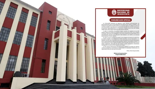 Universidad Nacional de Ingeniería (UNI) rechaza reconocimiento de rectora interina por parte de Sunedu y UNMSM. Universidad Nacional de Ingeniería (UNI) rechaza reconocimiento de rectora interina por parte de Sunedu y UNMSM.