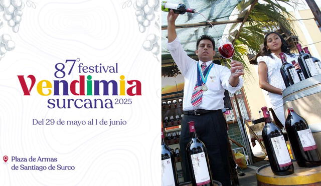 La Vendimia Surcana es un evento anual que rememora la tradición vinícola de este distrito. Foto: Instagram Surco/Andina/LR La Vendimia Surcana es un evento anual que rememora la tradición vinícola de este distrito. Foto: Instagram Surco/Andina/LR