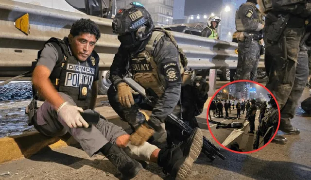 Coronel de la PNP recibió el impacto de una bala en la pierna izquierda. Foto: Composición LR/Mininter Coronel de la PNP recibió el impacto de una bala en la pierna izquierda. Foto: Composición LR/Mininter
