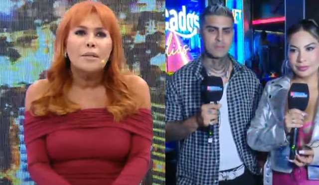 Magaly Medina destroza a Pamela López y su pareja en vivo: "¿Ese es tu adorno o tu chambelán?". Foto: Composición LR/captura/ATV