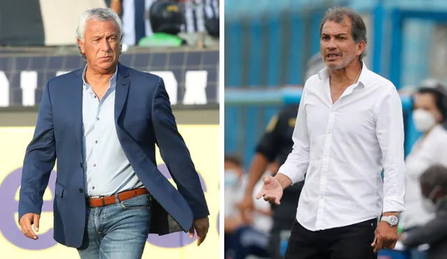 Néstor Gorosito y Franco Navarro fueron expulsados por sus insultos al árbitro en el partido Alianza Lima vs Cienciano. Foto: composición/GLR Néstor Gorosito y Franco Navarro fueron expulsados por sus insultos al árbitro en el partido Alianza Lima vs Cienciano. Foto: composición/GLR