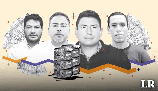 De izquierda a derecha, los encarcelados: Bret Matos Lope, José Floriano Miranda, Jean Chuquibala Checán y Ángel Apagueño Arévalo. Composición LR / Brian Tejeda De izquierda a derecha, los encarcelados: Bret Matos Lope, José Floriano Miranda, Jean Chuquibala Checán y Ángel Apagueño Arévalo. Composición LR / Brian Tejeda
