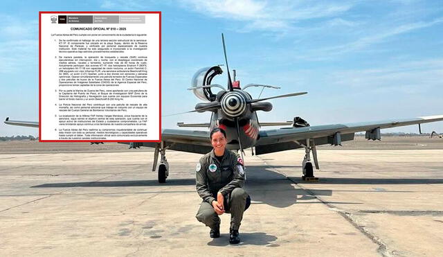 Fuerza Aérea encuentra pieza de aeronave pilotada joven alférez. Foto: FAP Fuerza Aérea encuentra pieza de aeronave pilotada joven alférez. Foto: FAP