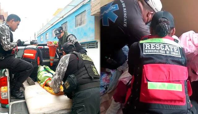 La labor del serenazgo de Comas fue crucial para que se pueda realizar el parto de manera exitosa. Foto: Municipalidad de Comas