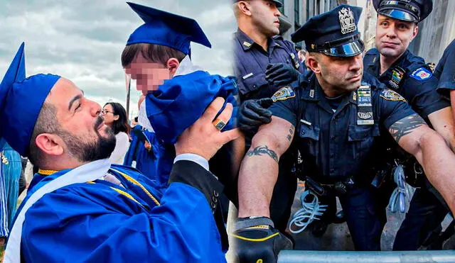 Policía persiguió a joven universitario durante su ceremonia de graduación en Nueva York.