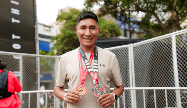 El atletismo peruano en lo más alto del podio mundial. Foto: Under Armour El atletismo peruano en lo más alto del podio mundial. Foto: Under Armour