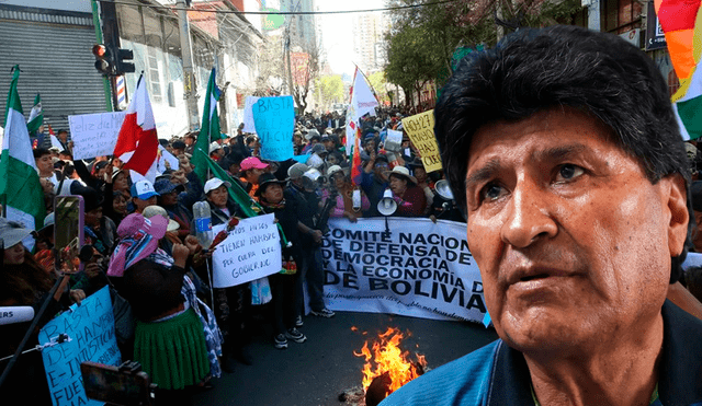 Marcha en Bolivia para apoyar candidatura presidencial de Evo Morales. Foto: composición LR Marcha en Bolivia para apoyar candidatura presidencial de Evo Morales. Foto: composición LR