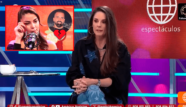 Rebeca Escribens le mostró todo su respeto y cariño a Laura Spoya por el difícil momento que debe estar pasando. Foto: Composición LR/América TV/YouTube.