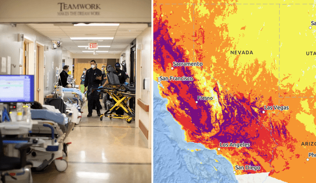 Los hospitales del norte de California se preparan para un aumento significativo de pacientes por la ola de calor. Foto: Composición LR/ Reuters/ Servicio Metereológico Los hospitales del norte de California se preparan para un aumento significativo de pacientes por la ola de calor. Foto: Composición LR/ Reuters/ Servicio Metereológico