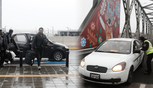 De acuerdo a los reportes de pasajeros, los precios en el servicio de taxi en el nuevo Aeropuerto Jorge Chávez se dispararon. Foto: Composición LR/ Marco Cotrina