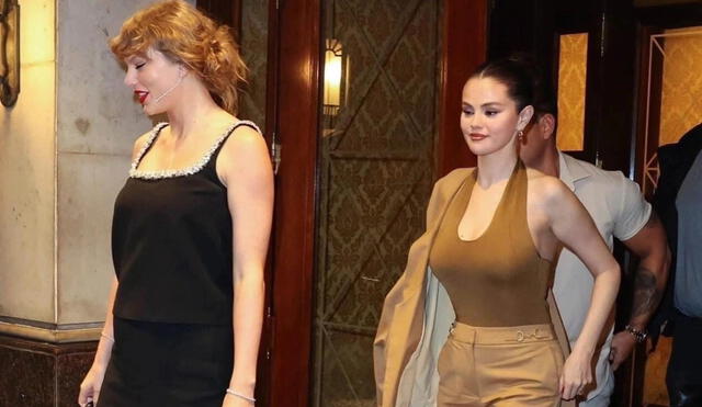 Selena Gómez y Taylor Swift capturadas por el lente de fotógrafos tras su cena. Selena Gómez y Taylor Swift capturadas por el lente de fotógrafos tras su cena.