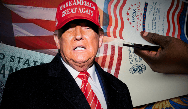 Donald Trump autorizó al Departamento de Justicia (DOJ) a iniciar procesos civiles para quitar la ciudadanía americana a extranjeros naturalizados. Foto: composición LR Donald Trump autorizó al Departamento de Justicia (DOJ) a iniciar procesos civiles para quitar la ciudadanía americana a extranjeros naturalizados. Foto: composición LR