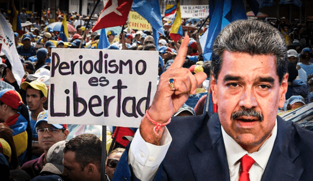 Periodistas de Venezuela exigen a Maduro la liberación de reporteros detenidos. Foto: composición LR