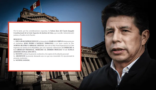 PJ rechaza hábeas corpus de Castillo: intentó apartar a jueza del juicio por golpe de Estado. Foto: composición LR