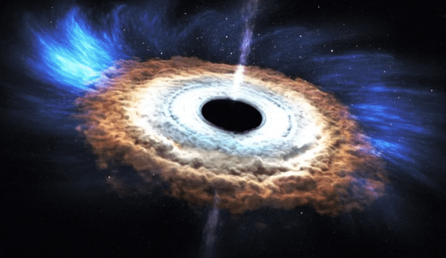El agujero negro LID-568, ubicado a 1.500 millones de años del Big Bang, asombra por su velocidad de crecimiento. Foto: National Geographic El agujero negro LID-568, ubicado a 1.500 millones de años del Big Bang, asombra por su velocidad de crecimiento. Foto: National Geographic