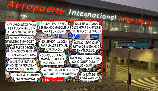 Carlincatura de hoy, miércoles 4 de junio, sobre el Nuevo Aeropuerto Jorge Chávez. Foto: Composición/LR Carlincatura de hoy, miércoles 4 de junio, sobre el Nuevo Aeropuerto Jorge Chávez. Foto: Composición/LR