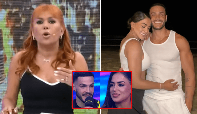 Magaly Medina arremete contra 'Esto es guerra' por impulsar reconciliación entre Mario Irivarren y Onelia Molina. Foto: Composición LR/captura ATV/captura América TV