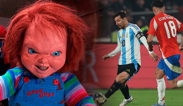 La selección argentina siempre viaja con un muñeco de Chucky. Foto: composición LR/AFP La selección argentina siempre viaja con un muñeco de Chucky. Foto: composición LR/AFP
