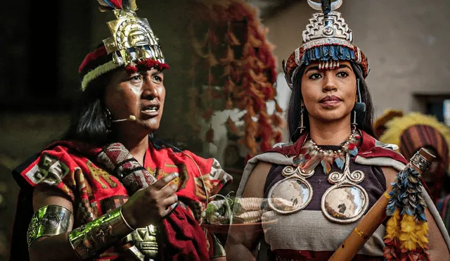 El Inca y la Qoya de este 2025 durante el Inti Raymi. Foto: Gerson Cardoso/LR/difusión