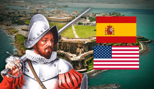 Un movimiento político propone que Puerto Rico vuelva a formar parte de España como comunidad autónoma, más de un siglo después de su separación. Foto: composición LR/Britannica/AFP Un movimiento político propone que Puerto Rico vuelva a formar parte de España como comunidad autónoma, más de un siglo después de su separación. Foto: composición LR/Britannica/AFP