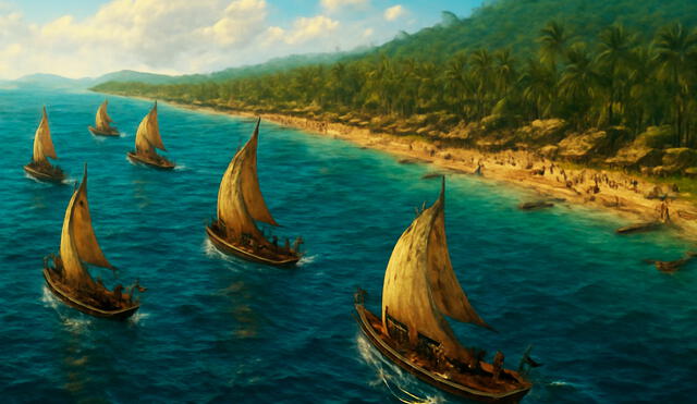 Hace más de 30.000 años, los habitantes en las islas Filipinas ya poseían capacidades marineras y habilidades pesqueras. Foto: ChatGPT IA Hace más de 30.000 años, los habitantes en las islas Filipinas ya poseían capacidades marineras y habilidades pesqueras. Foto: ChatGPT IA