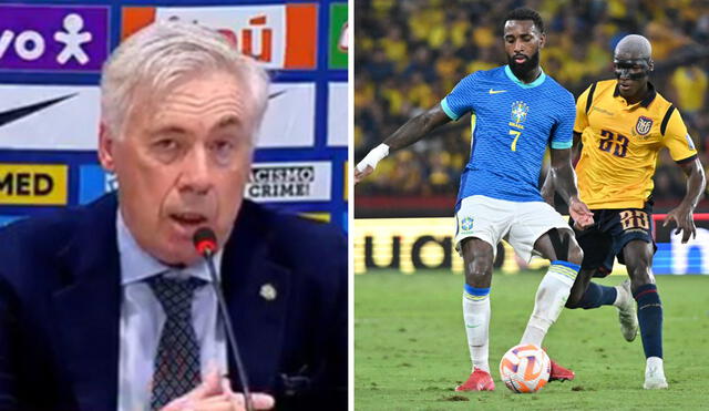 Carlo Ancelotti consiguió un empate en su primer partido como DT de Brasil por eliminatorias. Foto: composición de LR/DSports/Conmebol Carlo Ancelotti consiguió un empate en su primer partido como DT de Brasil por eliminatorias. Foto: composición de LR/DSports/Conmebol