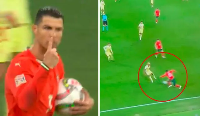 El gol de Cristiano llegó luego de una jugada en la que Yamal fue superado. Foto: composición de LR/captura de ESPN El gol de Cristiano llegó luego de una jugada en la que Yamal fue superado. Foto: composición de LR/captura de ESPN